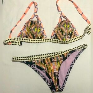 Tribal style two-piece bikini